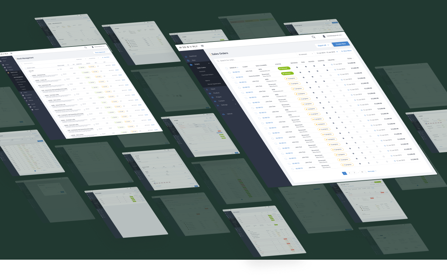 Application screens